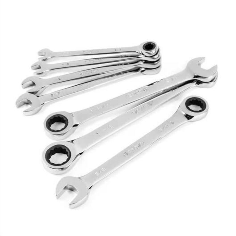 Husky 7-Piece SAE Ratcheting Combination Wrench Set